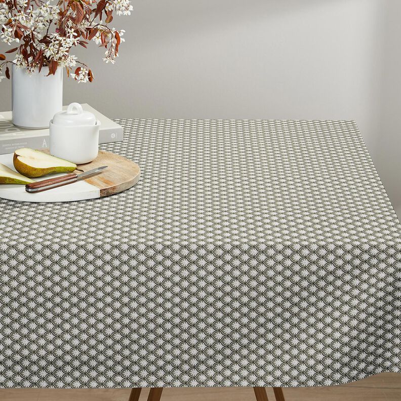 Coton enduit Blumenkacheln – roseau/blanc, image number 8