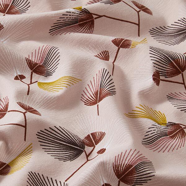 Jersey coton feuilles variées – rosé, image number 2