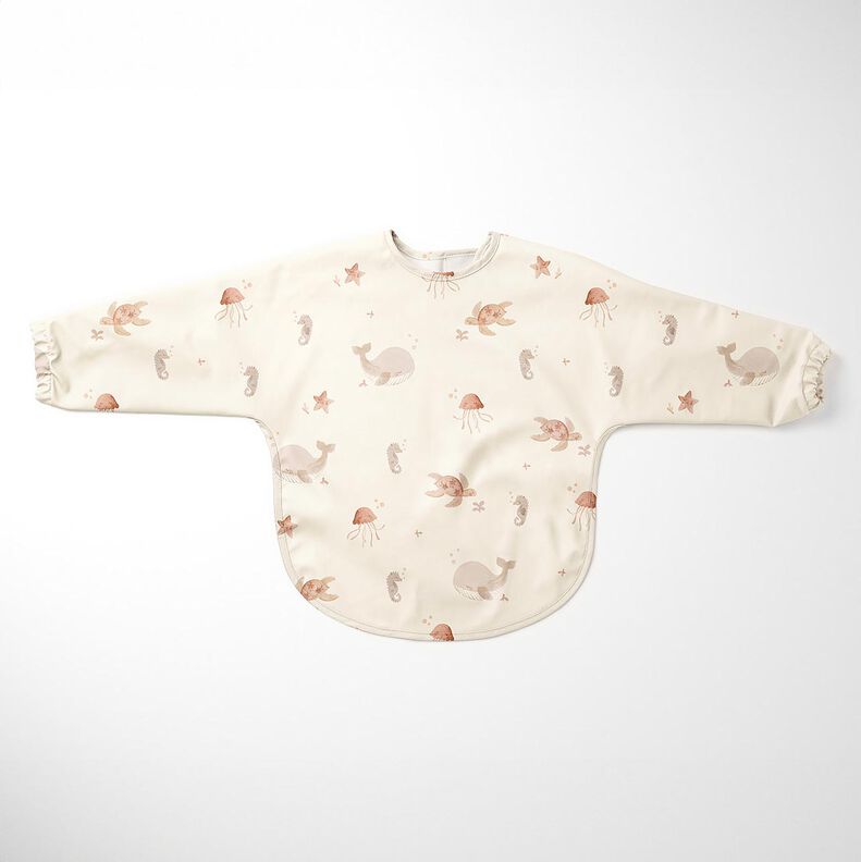 Tissu pour veste de pluie Monde sous-marin délicat Impression numérique – crème,  image number 7