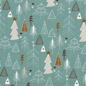 Tissu en coton Popeline Sapins minimalistes – roseau, 