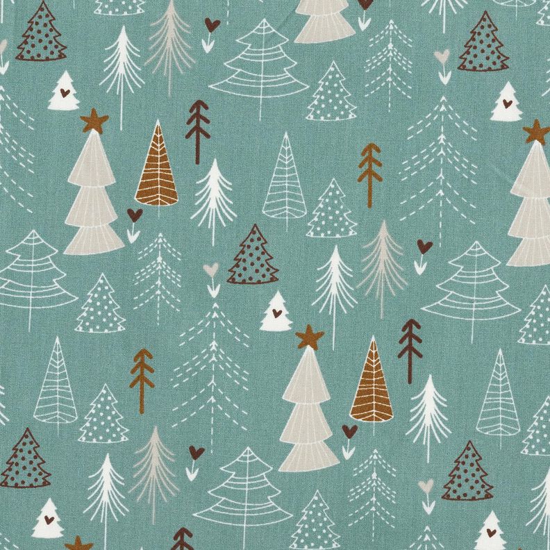 Tissu en coton Popeline Sapins minimalistes – roseau, image number 1