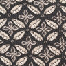 Crêpe mousseline Imprimé de feuilles – noir/beige,  thumbnail number 1