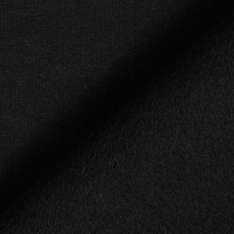 Molleton coton léger uni – noir,  image number 3