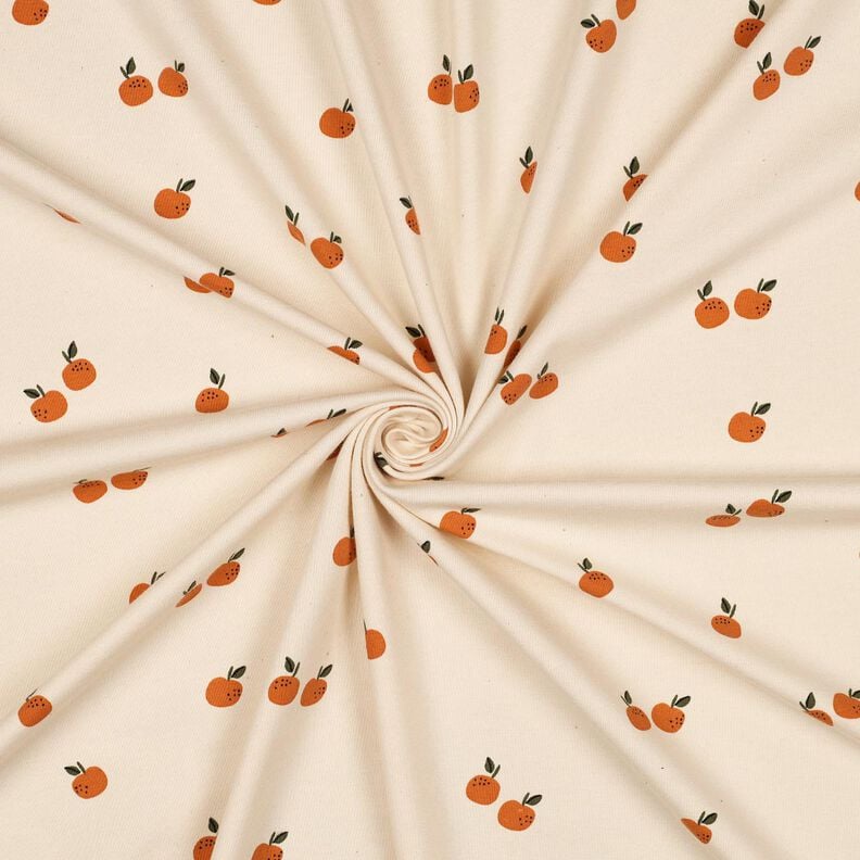 GOTS Jersey coton Oranges | Poppy Fabrics – beige clair/caramel, image number 3