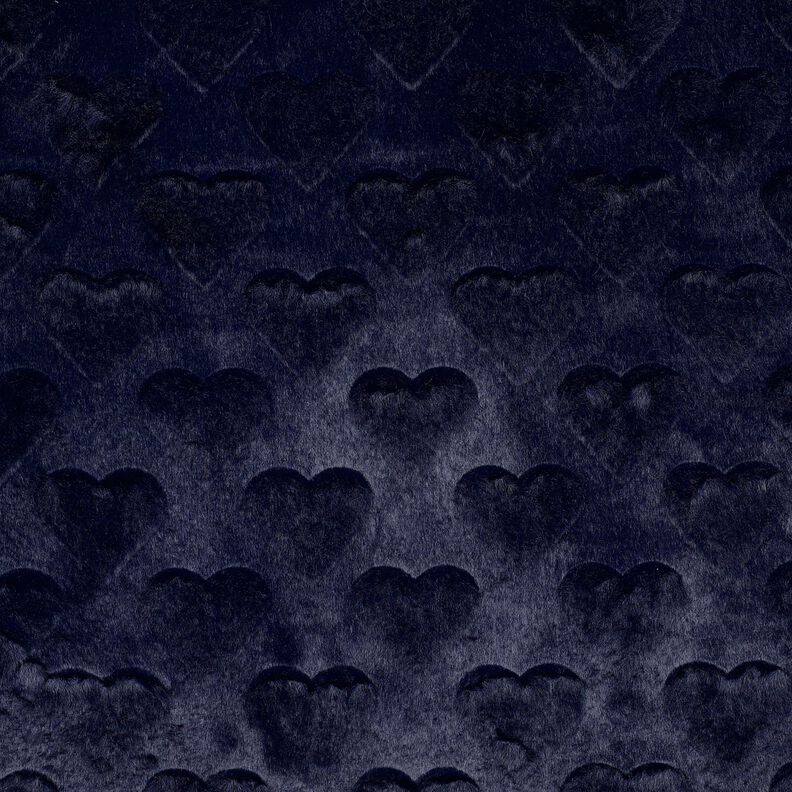 Fourrure synthétique Cœurs | Poppy Fabrics – bleu noir, image number 1