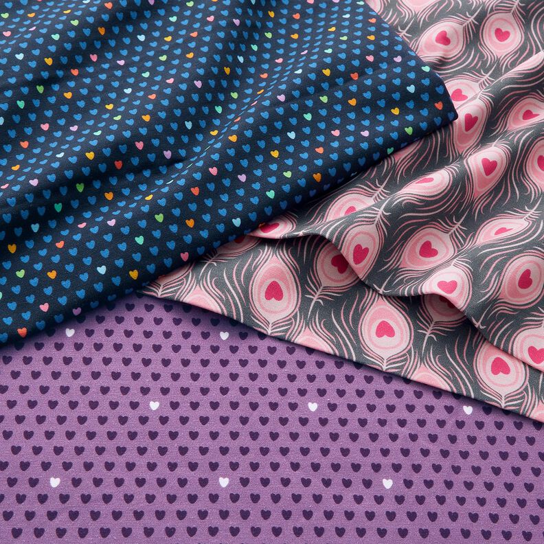 Jersey coton Pavo | Stoff&Liebe – bleu roi/rose intense,  image number 5