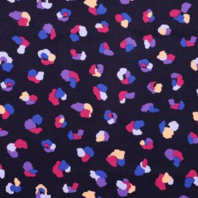 Velours milleraies taches léopard colorées | Poppy Fabrics – bleu marine, 