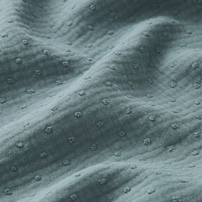 Tissu double gaze de coton dobby – bleu acier, 