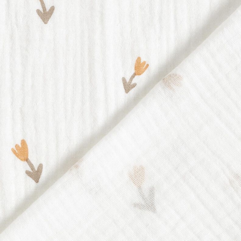 Tissu double gaze de coton Petite fleur – ivoire, image number 4