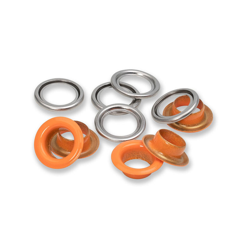 Œillets avec rondelles [20 unités | Ø 11 mm] | Prym – orange/argent métallisé,  image number 2