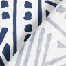 Tissu de décoration Canvas Ethno – bleu marine/blanc,  thumbnail number 4