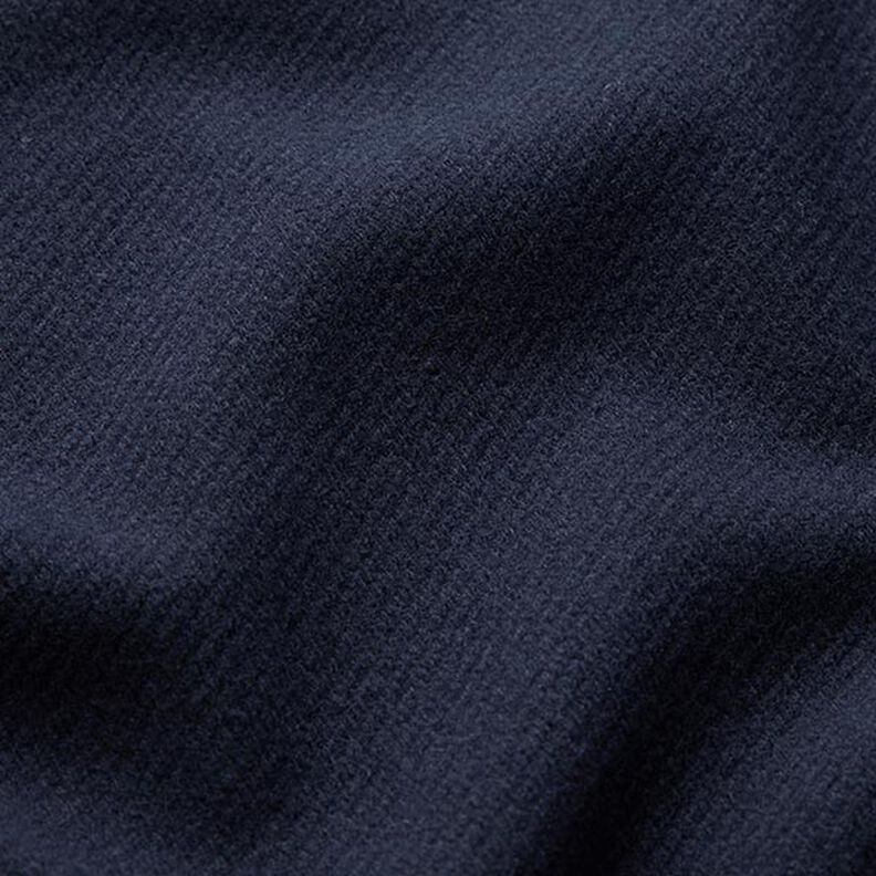Tissu pour manteau en laine mélangée, uni – bleu nuit,  image number 2