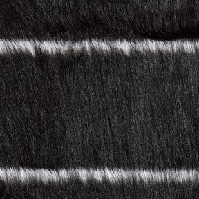 Fourrure synthétique Rayures horizontales – noir/écru, 