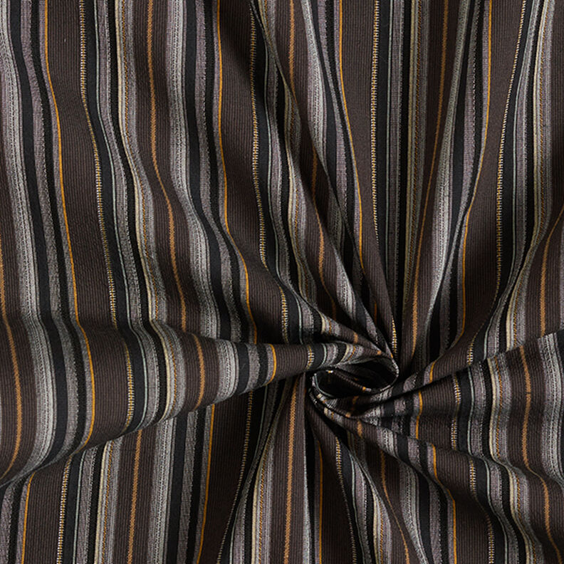 Coton mélangé Rayures – marron noir,  image number 3