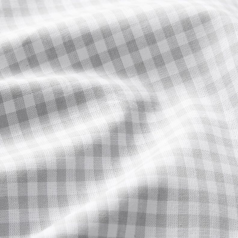 Tissu en coton Popeline Vichy à carreaux – argent,  image number 2