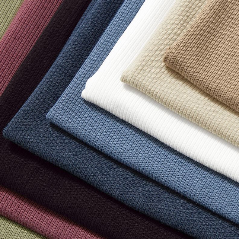 Jersey côtelé côtes 2-1-1-1 fines – blanc,  image number 6