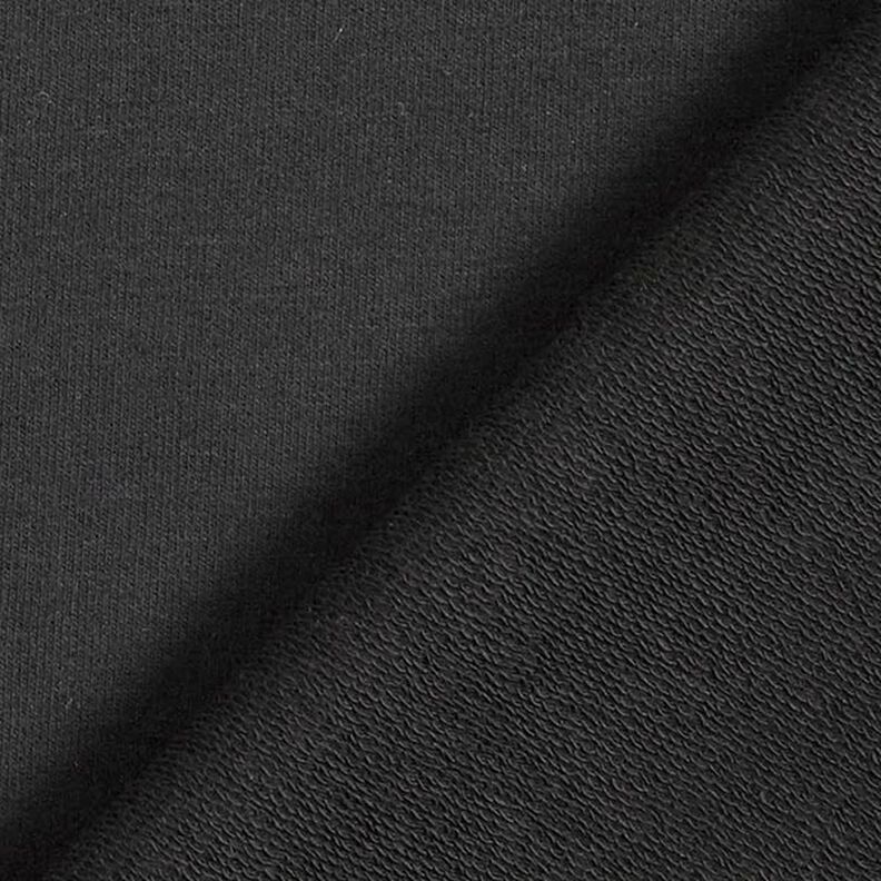 French Terry léger uni – noir,  image number 4