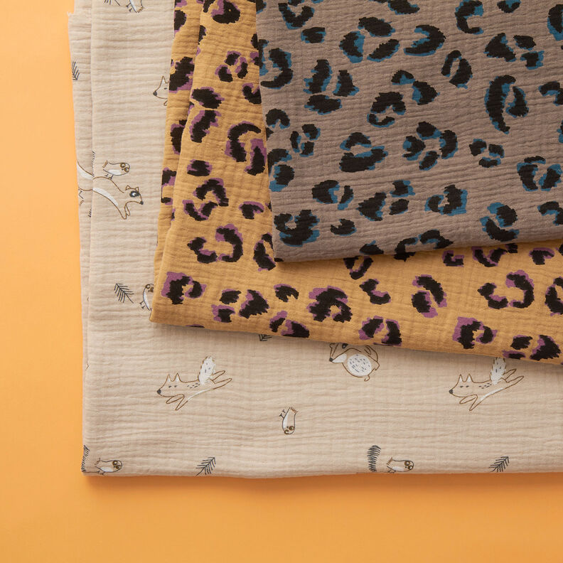 Tissu double gaze de coton Tamias – nature,  image number 5