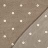 Tissu teddy Petites fleurs brodées | Poppy Fabrics – taupe foncé,  thumbnail number 4