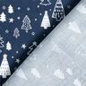 Tissu en coton Popeline petits sapins de Noël – bleu marine/blanc,  thumbnail number 4