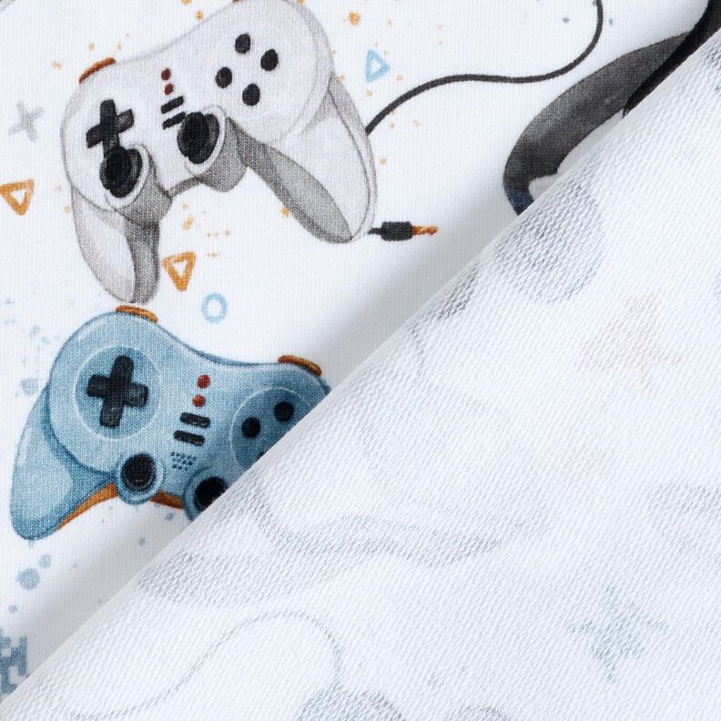 French Terry Sweat d’été Game On Impression numérique – blanc,  image number 4