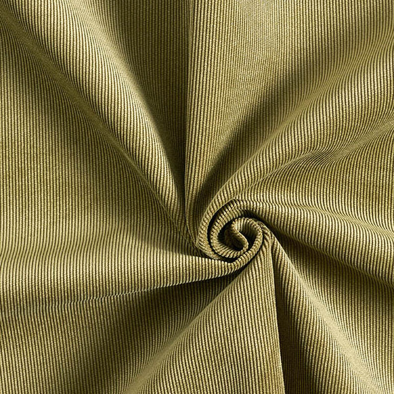 Tissu de revêtement Velours milleraies – olive clair, image number 1