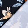 Tissus pour maillot de bain Grandes fleurs d'hibiscus – bleu noir/abricot,  thumbnail number 4