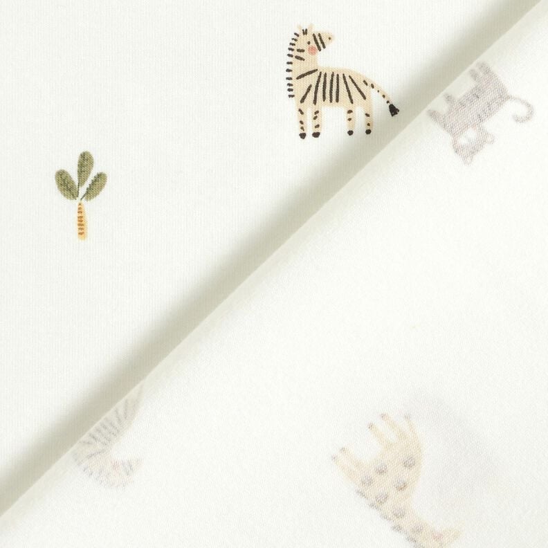 Jersey coton petits animaux des steppes &ndash; blanc,  image number 4