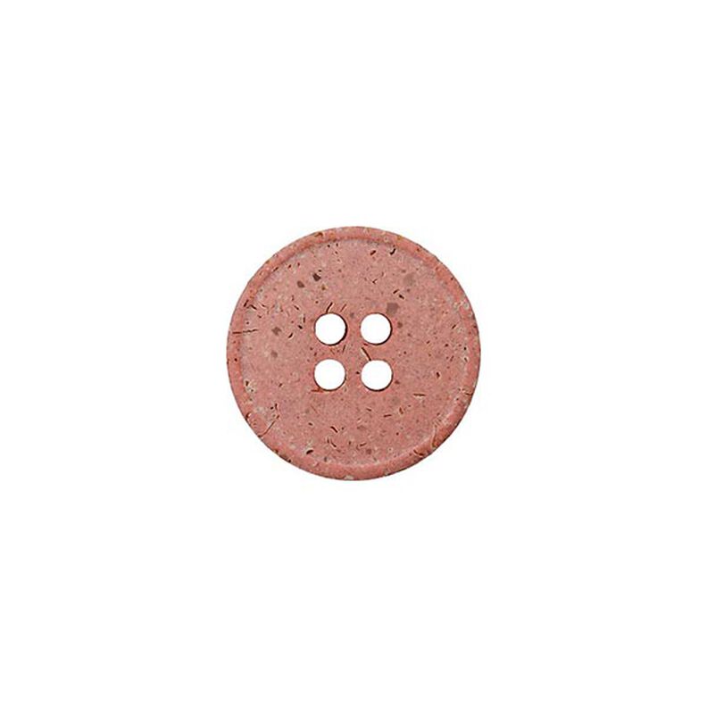 Bouton polyester/chanvre 4 trous Recyclé – rose,  image number 1