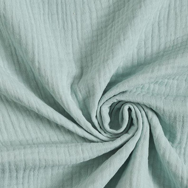 GOTS Tissu triple gaze de coton – vert pastel,  image number 1