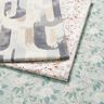 Tissu en coton Popeline rameaux de fleurs élégants – bleu argenté,  thumbnail number 5