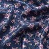 Satin stretch Jacquard Bouquets de fleurs – bleu marine,  thumbnail number 2
