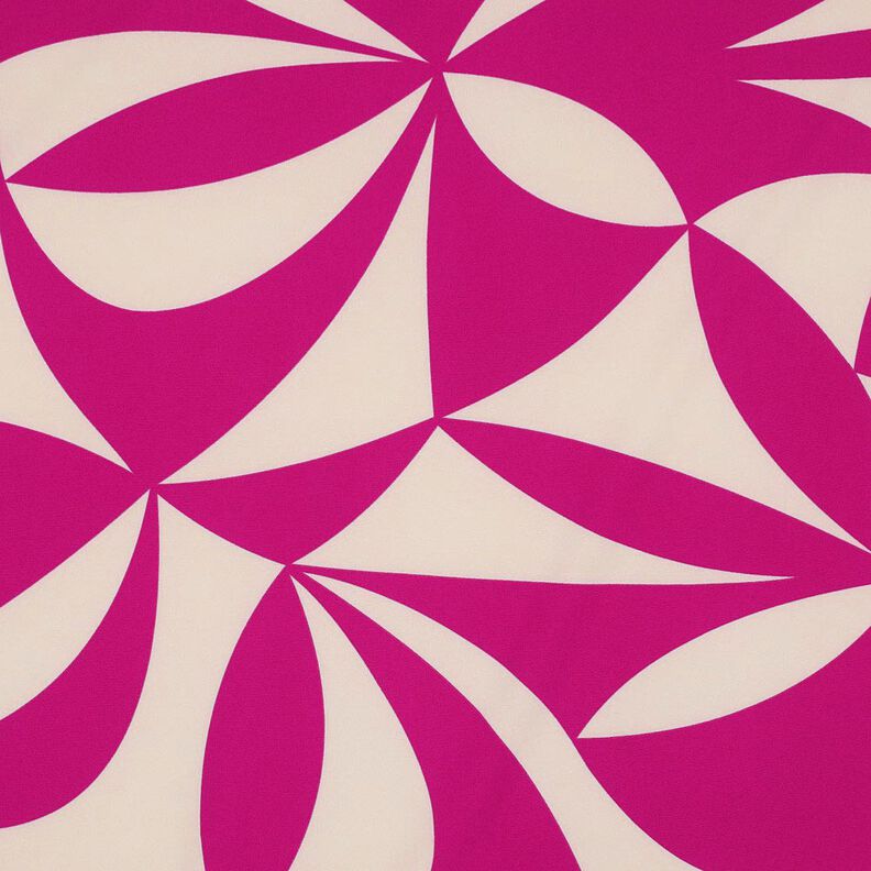 Tissu chemisier stretch à motifs géométriques | Poppy Fabrics – pourpre/noix de cajou,  image number 1