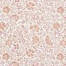Tissu en coton Cretonne Motif floral délicat – blanc/cannelle,  thumbnail number 1