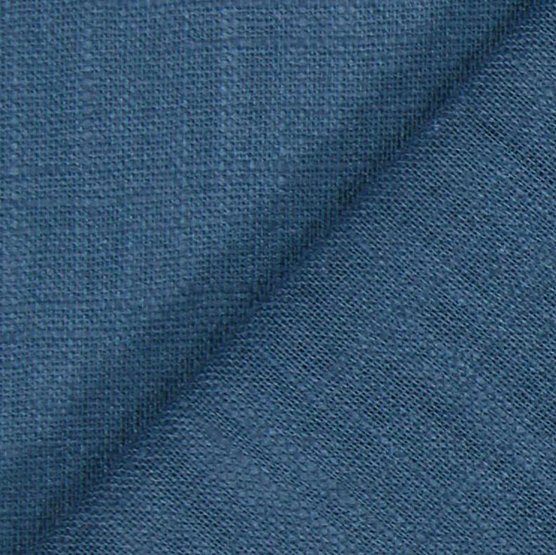 Tissu de lin en ramie mélangée medium – bleu jean,  image number 4