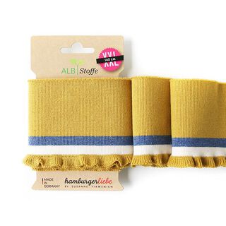 GOTS Bord-côtes Bio CUFF ME FRILL [140 cm | 8 cm] | Albstoffe | Hamburger Liebe, 