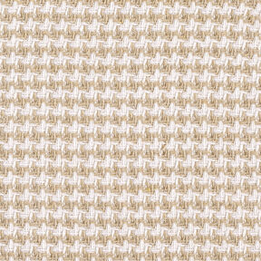 Tissu brut pour manteau Pied-de-poule – beige/blanc, 