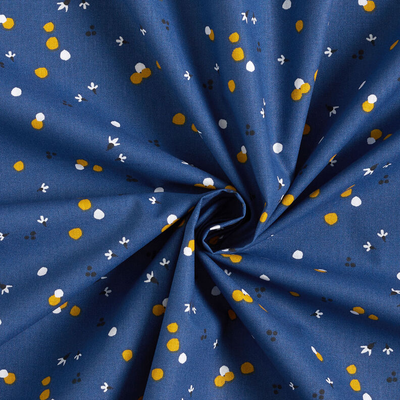 Tissu en coton Cretonne Points de couleur – bleu marine,  image number 3
