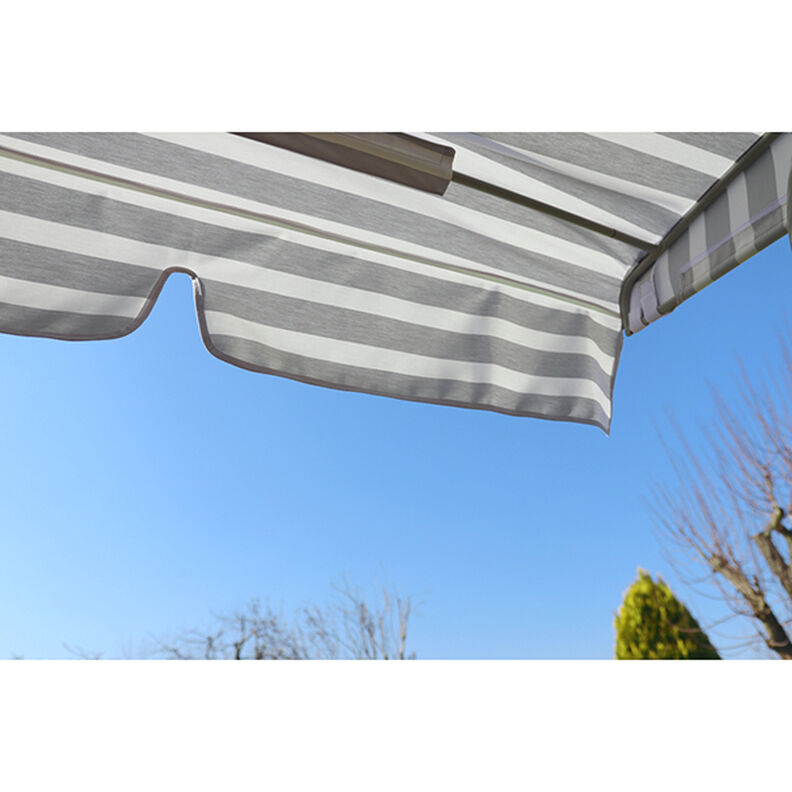 Tissu d’extérieur Acrisol Listado – écru/gris,  image number 5