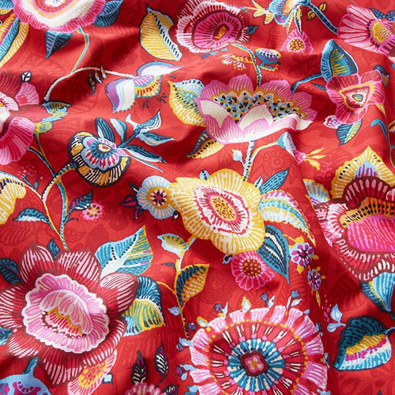 Tissu en coton Cretonne Fleurs tachetées – chili,  image number 2