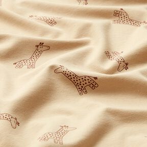 Jersey coton Girafes – amande, 