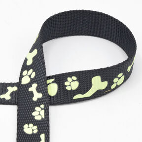 Ruban réfléchissant Laisse pour chien [20 mm] – noir, 