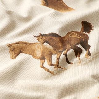 Tissu de décoration Semi-panama Chevaux | Reste 50cm, 