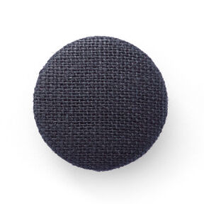 Bouton recouvert, Lin moyen – bleu nuit, 