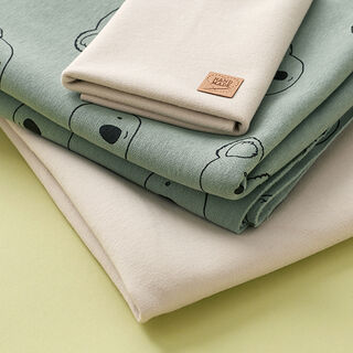 Lot de tissu pour sweat-shirt Koala – roseau/nature, 