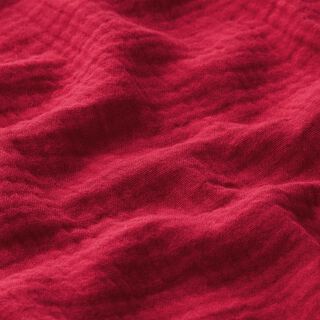 GOTS Tissu double gaze de coton | Tula – carmin, 