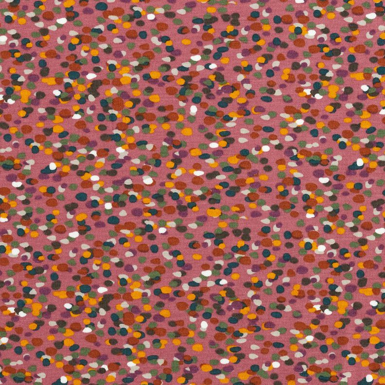 Jersey coton Confettis colorés – mauve/pin,  image number 1