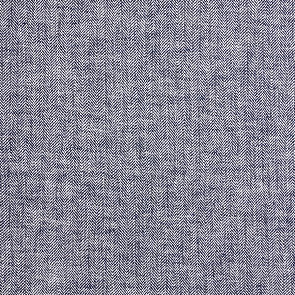 Mélange lin-coton chevron – bleu marine,  image number 1