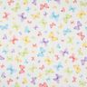Tissu de décoration Semi-panama Papillons délicats – blanc/vert pastel,  thumbnail number 1