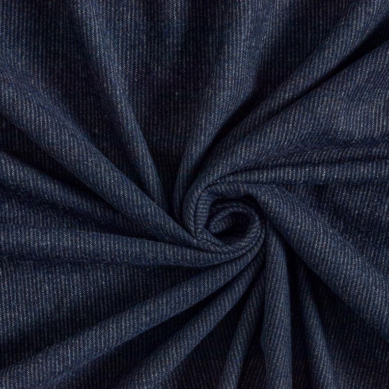 Mélange de laine à fines rayures – bleu nuit/bleu jean,  image number 1